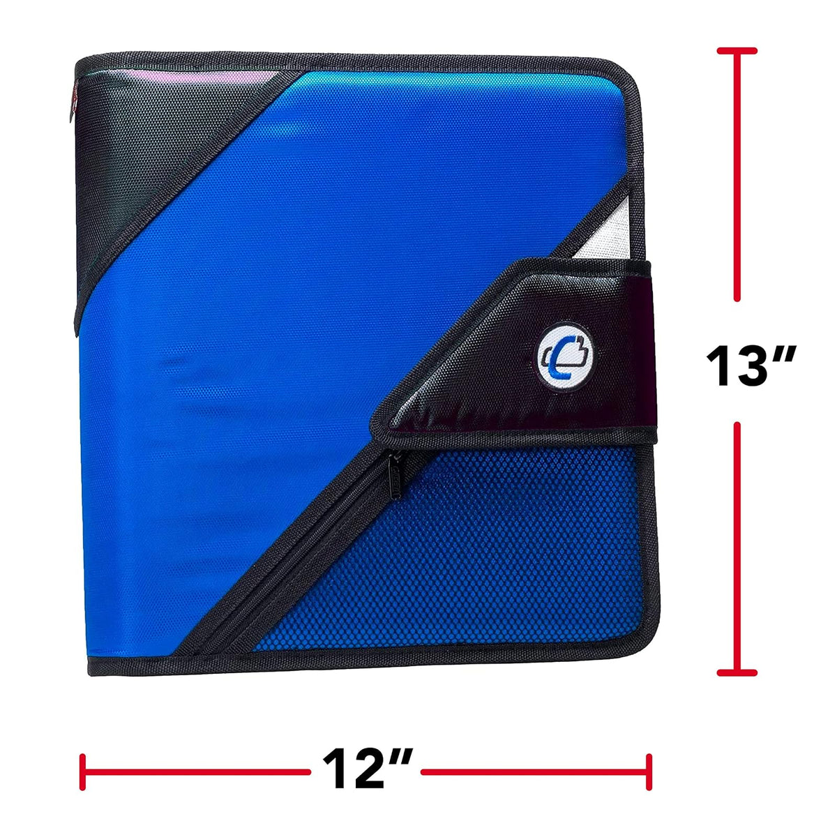 Case-it - Carpeta de apertura de velcro con pestaña abierta – juntas tóricas de 2 pulgadas – Carpeta de archivos expandible de 5 colores – Múltiples bolsillos – Capacidad de 400 hojas – Azul S-826-A