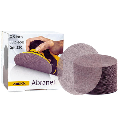 Mirka 9A-232-100 - Discos de lija abrasivos sin polvo (12,7 cm, 100 granos, 50 unidades) - Grit 320