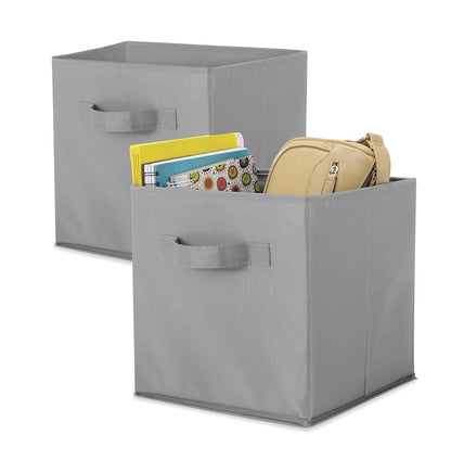 Whitmor, Gris, cubos plegables, juego de 2