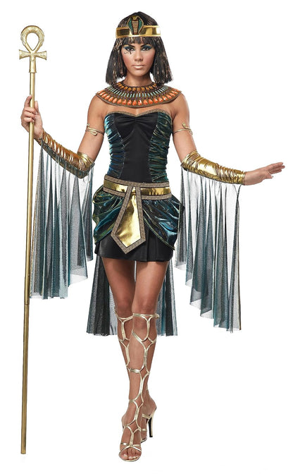 California Costumes Diosa Egipcia, Disfraz De Tamaño Adulto Mujeres, Multi, 2X Grande - 2XG - Oro y blanco