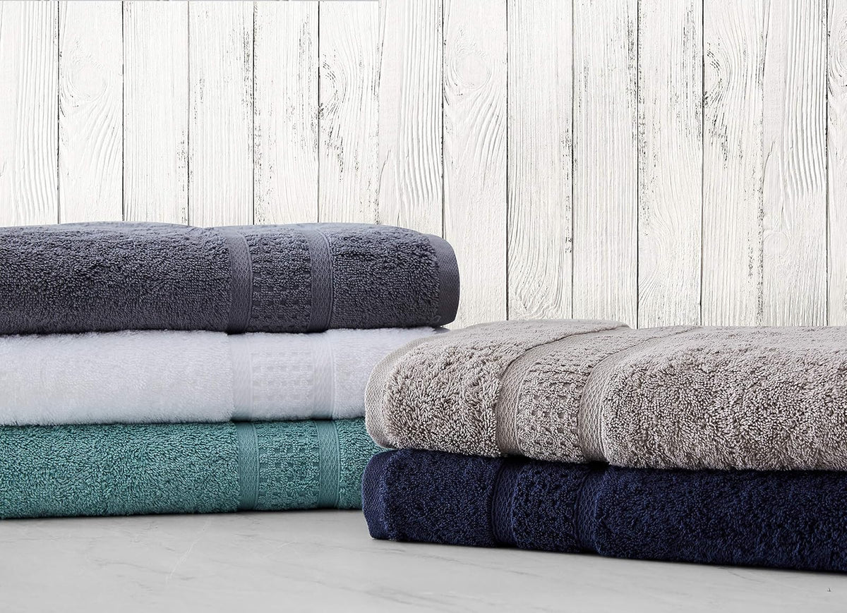 Nautica - Toallas de baño, Resistentes a la decoloración, absorbentes de resaltes, Certificado Oeko-Tex, 6 Piezas