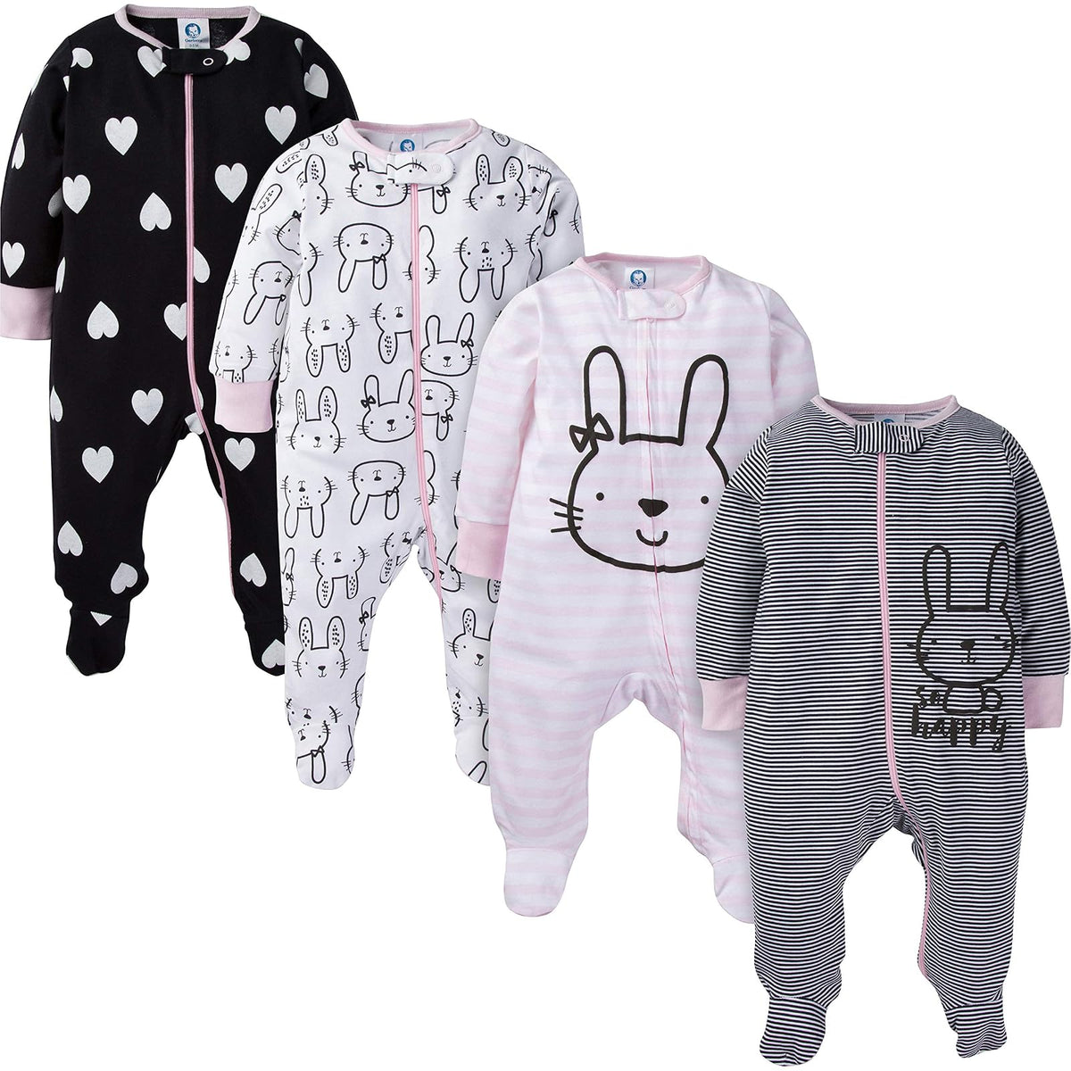 Gerber Paquete de 4 Pijamas Sleep 'N Play para bebés