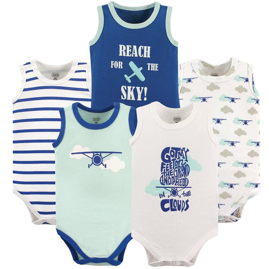 Luvable Friends Body unisex de algodón sin mangas para bebé