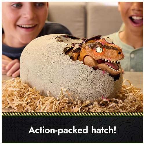 Primal Hatch Jurassic World, Juguete de Huevo y Dinosaurio Interactivo, eclosiona el Huevo y Entrena al bebé Dinosaurio con más de 100 Sonido, Juguetes para niños y niñas a Partir de 5 años