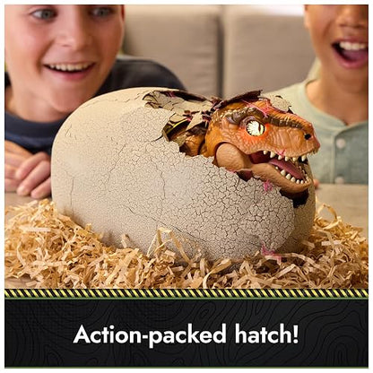 Primal Hatch Jurassic World, Juguete de Huevo y Dinosaurio Interactivo, eclosiona el Huevo y Entrena al bebé Dinosaurio con más de 100 Sonido, Juguetes para niños y niñas a Partir de 5 años
