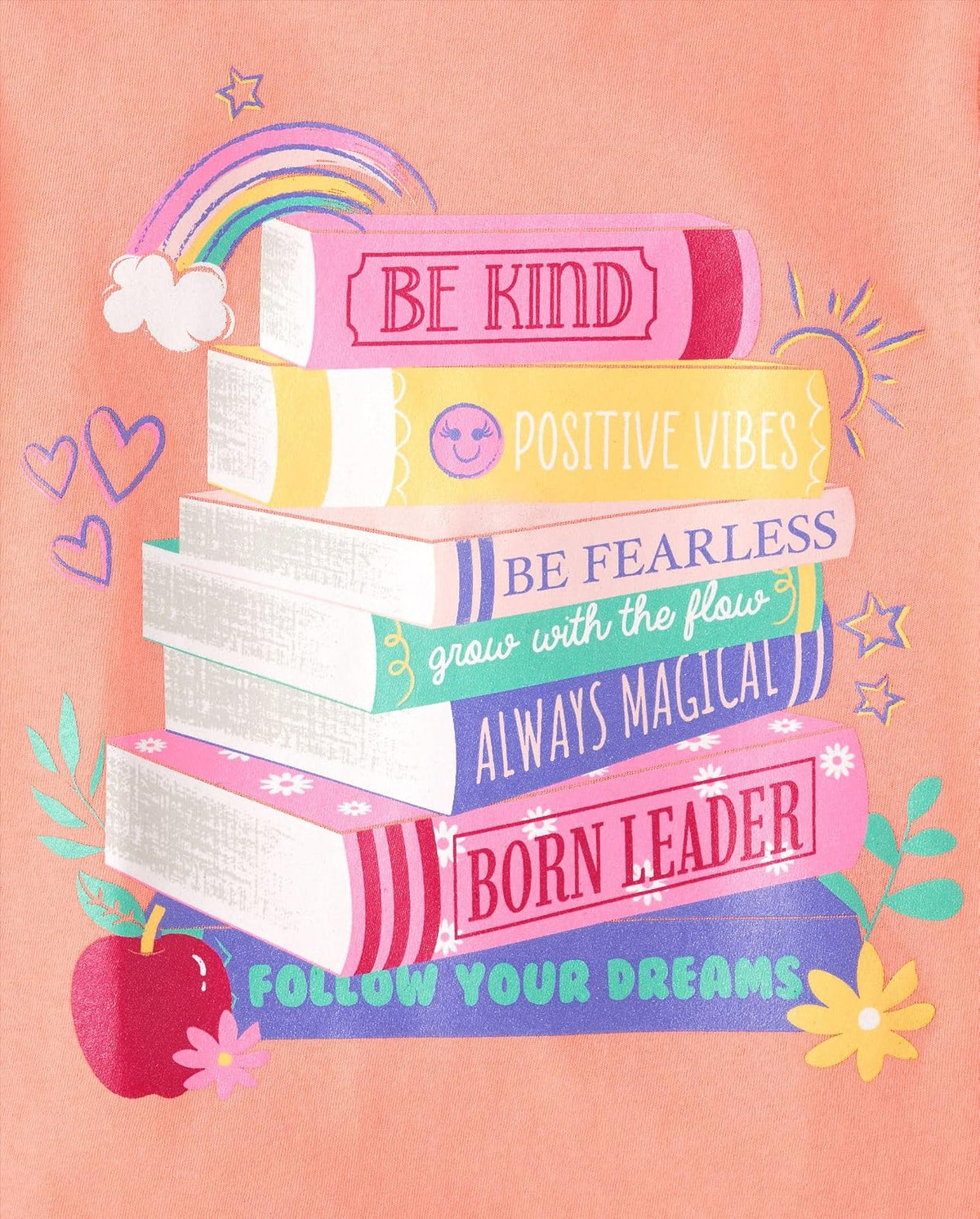 The Children's Place - Camisetas de Manga Corta para niñas, diseño gráfico de días Escolares, Paquetes múltiples, Paquete de 3 Paquetes de 3 Primeros días