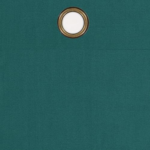 Eclipse Cortina térmica Opaca de Microfibra con Ojales para Ventana de recámara (1 Panel), 42 x 63 Pulgadas, Pavo Real