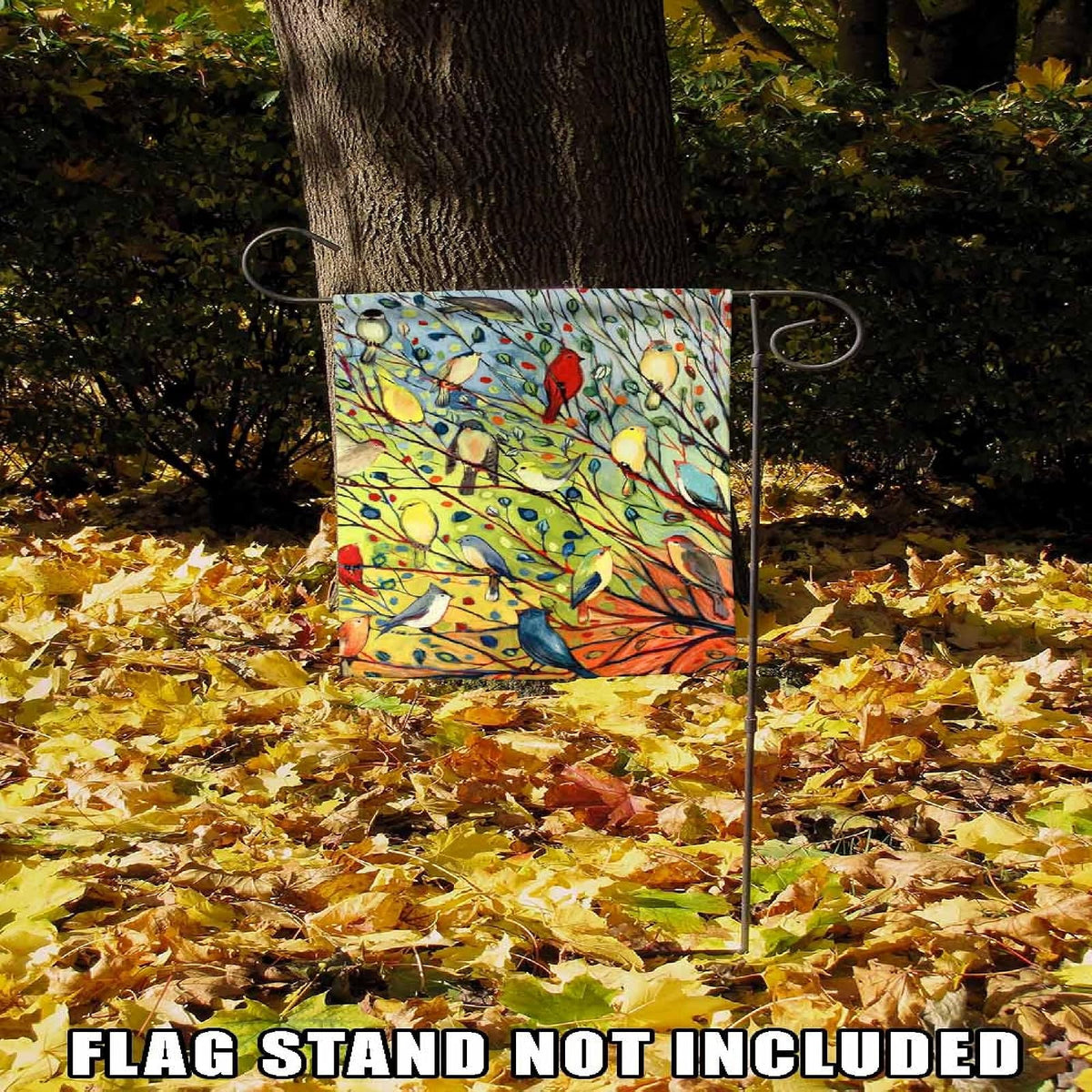 Toland Home Garden 119537 - Bandera de primavera de pájaros de árbol de 12 x 18 pulgadas, bandera de jardín de doble cara para decoración de patio al aire última intervensión, hogar, verano, otoño