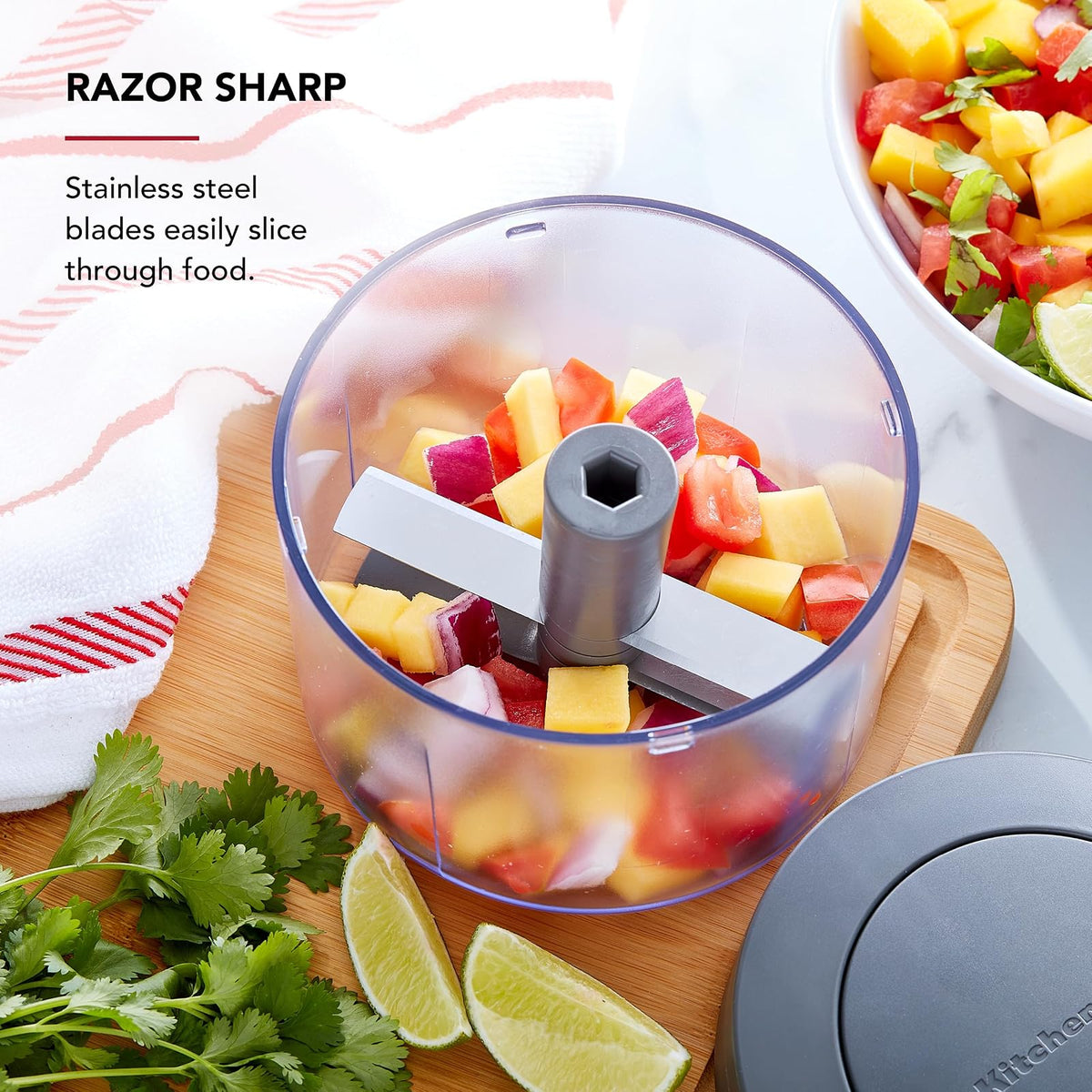 KitchenAid Picador manual de alimentos, gris carbón, 3.8 tazas