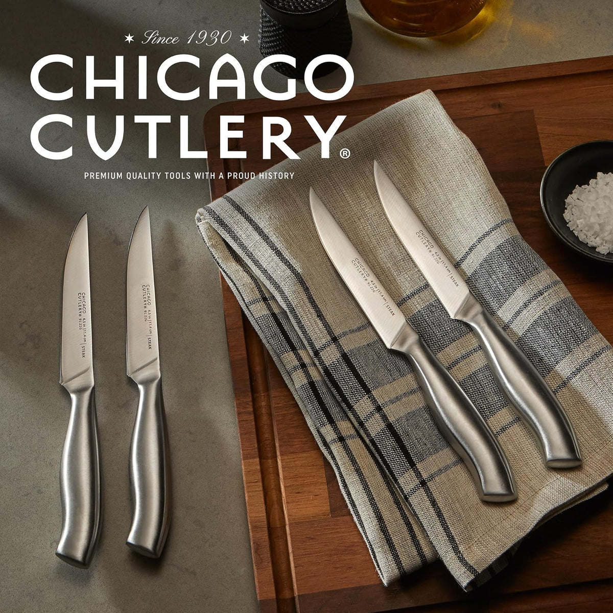 Chicago Cutlery - Cuchillo de acero inoxidable, 4 piezas