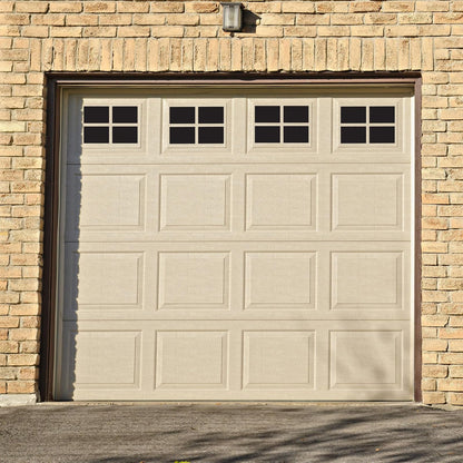 Household Essentials 216 Magnetic Faux Garage Door Windows | 16 Pieces for Single Car Steel Garage Door| Black