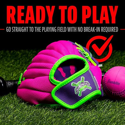 Franklin Sports Air Tech Adapt Series Guantes Teeball de 8.5 Pulgadas: Lanzador para diestros