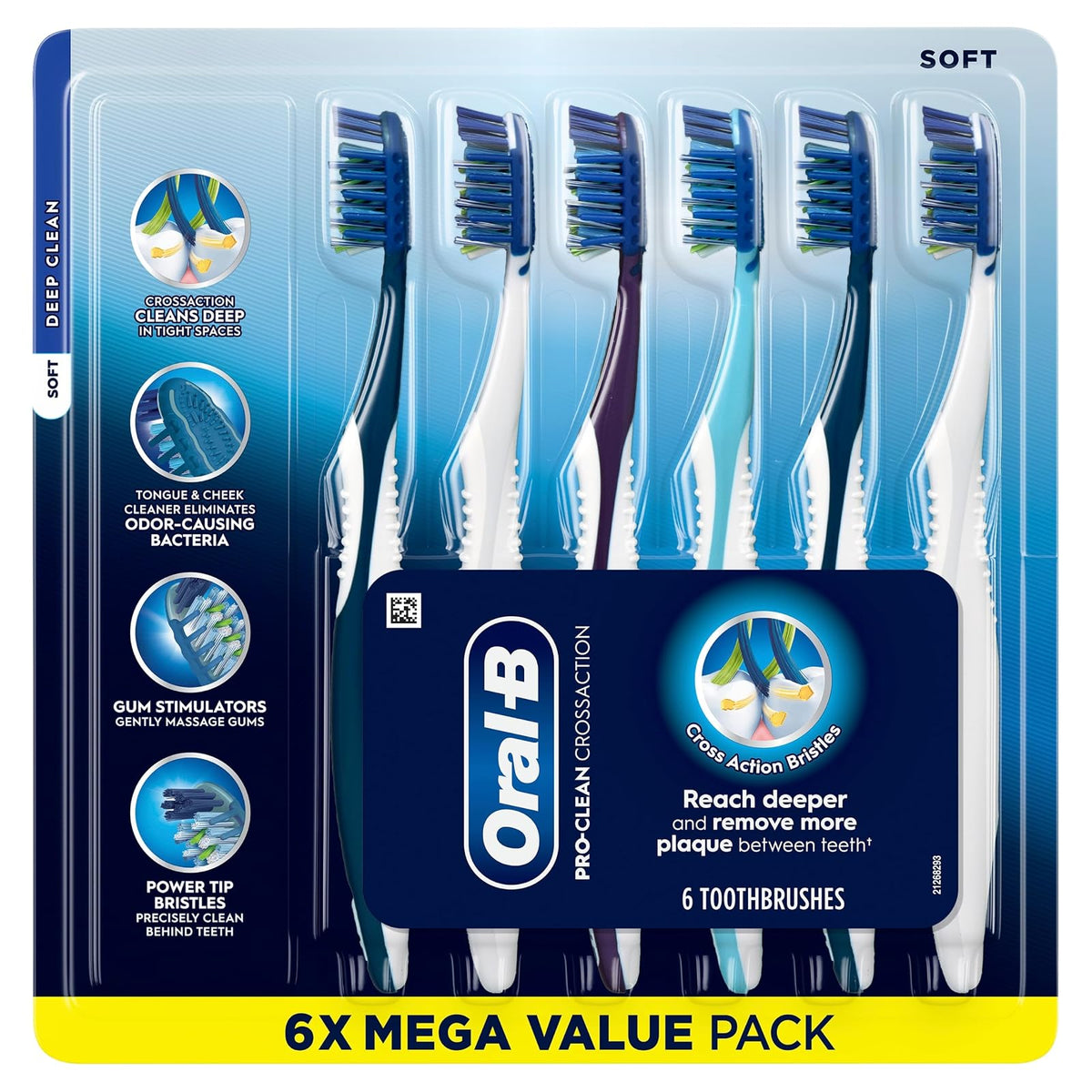 Oral-B Pro Health All In One Soft Toothbrushes, 6 Count