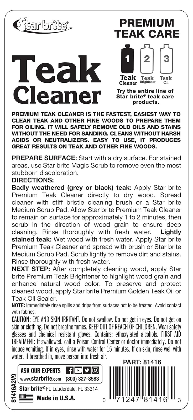 Star brite Teak Cleaner