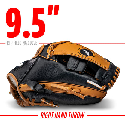 Franklin Sports - Guantes de béisbol para niños, juego de guantes y pelota RTP para niños y niñas, juego de guantes de teeball para niños y niña
