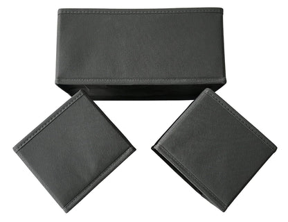 Sodynee - Caja de almacenamiento de tela plegable SCD6SBL, organizadora de armario, tocador, cubo, papeleras, compartimentos con cajones para ropa interior, sujetadores, calcetines, corbatas, bufandas, paquete de 6, gris