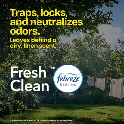 Glad Large Kitchen Drawstring Trash Bags - ForceFlex Kitchen Pro 20 Gallon Black Trash Bag, Febreze Fresh Clean - 80 Count