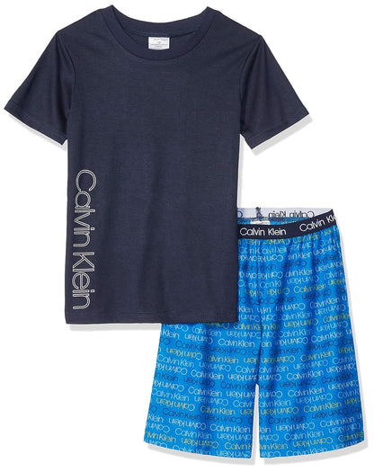 Calvin Klein pijama de 2 piezas para niño - Negro, Ck Victoria Iris Logo - CH