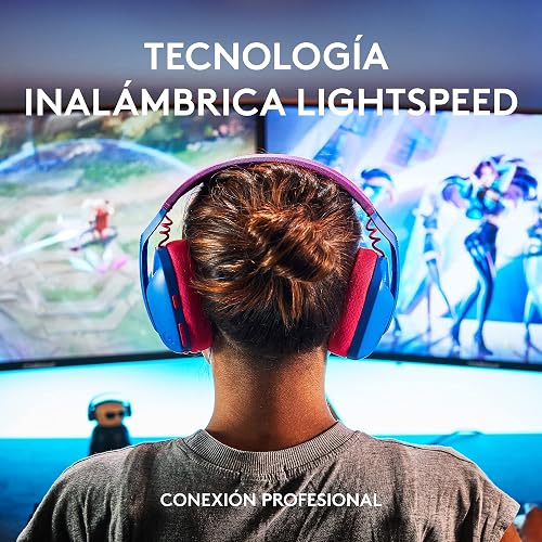 Logitech G435 Lightspeed Audífonos Inalámbricos Gaming Bluetooth - Ligeros, on-Ear, micrófonos Integrados, batería de 18 Horas, compatibles con Dolby Atmos, PC, PS4, PS5, Celular - Azul