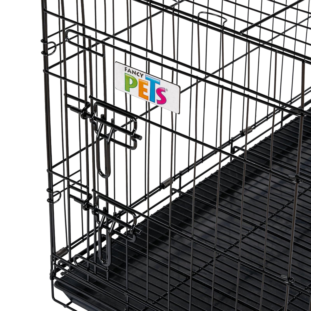 Fancy Pets Jaula Metálica Plegable GDE para Perros, 76.5 x 47 x 55 cm, con 1 Puerta y Bandeja Extraíble