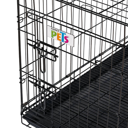 Fancy Pets Jaula Metálica Plegable GDE para Perros, 76.5 x 47 x 55 cm, con 1 Puerta y Bandeja Extraíble