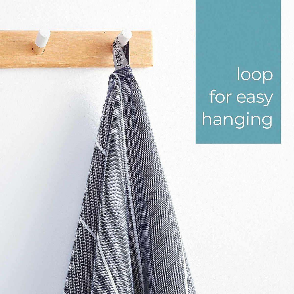 Cacala - Toalla de cocina turca Hand Face Pestemal Fouta para el cuidado del bebé, 23 x 36 pulgadas, azul oscuro
