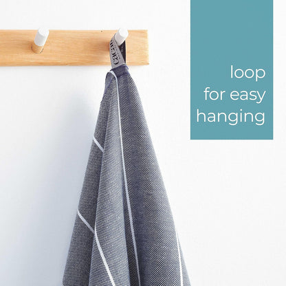 Cacala - Toalla de cocina turca Hand Face Pestemal Fouta para el cuidado del bebé, 23 x 36 pulgadas, azul oscuro