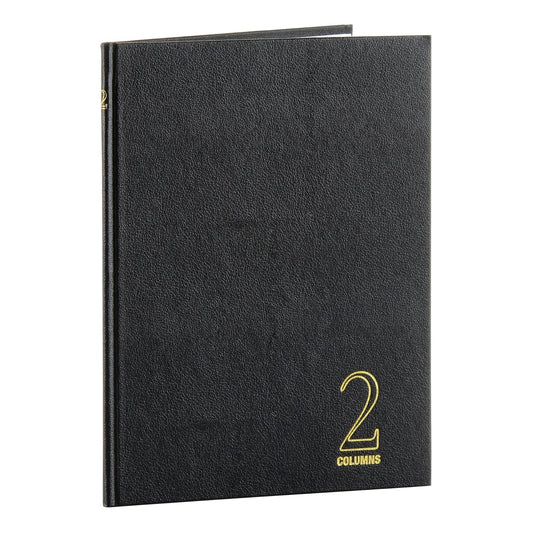 Wilson Jones Hardbound Accounting Journal, 9.25 x 7 Inches, 2 Columns, 80 Pages, 30 Lines per Page, Black (W74102A)