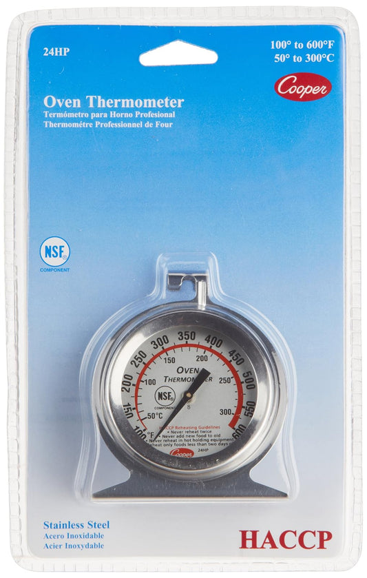 Cooper-Atkins 24HP-01-1 Oven Thermometer NSF HACCP SS 100/600°F/°C