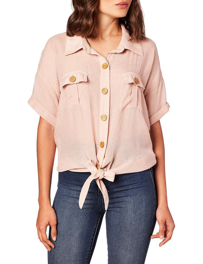 Ferriano BP01144-RA-M Blusa para Mujer, Color Rosa, Mediano