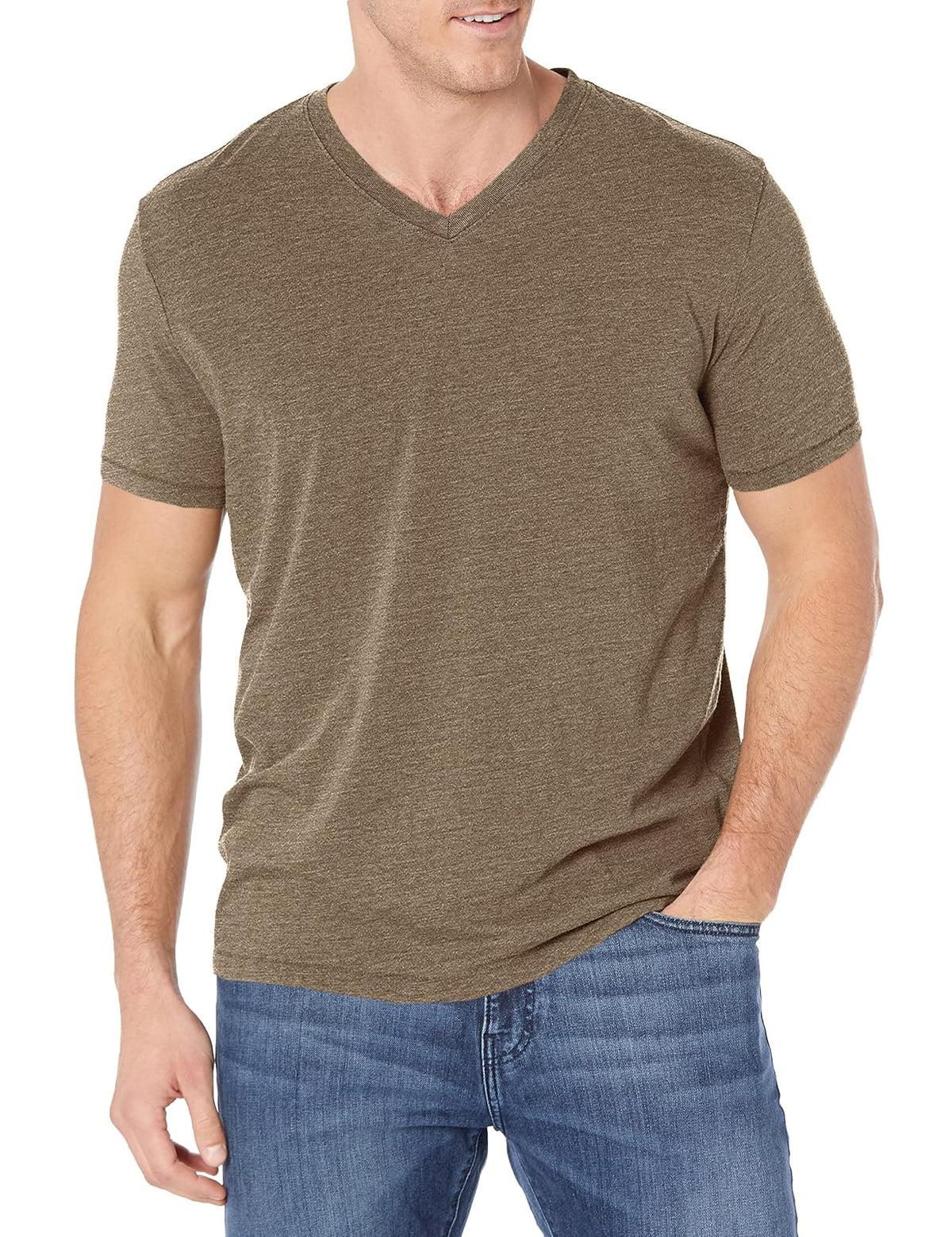 Lucky Brand Venice Burnout Playera con Cuello en V Camiseta para Hombre