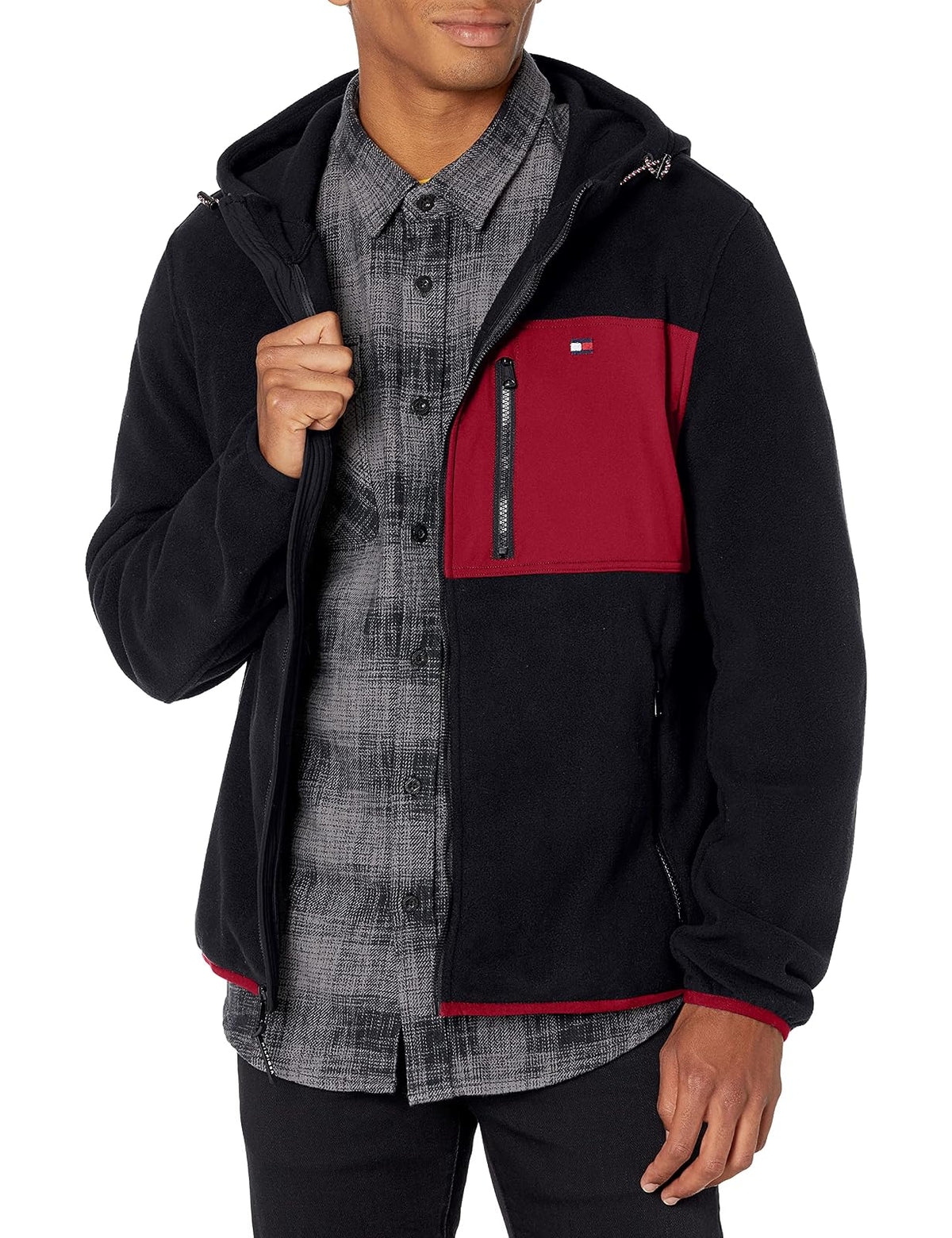 Tommy Hilfiger Chaqueta polar con capucha para hombre mixta