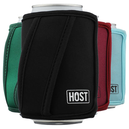 Host Insta-Chill - Enfriador de latas de gel y bolsa de hielo flexible para latas regulares de 12 onzas, color negro