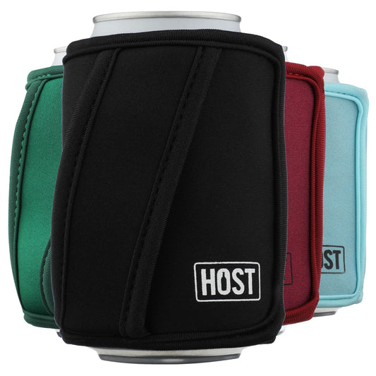 Host Insta-Chill - Enfriador de latas de gel y bolsa de hielo flexible para latas regulares de 12 onzas, color negro