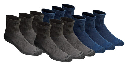 Dickies Calcetines Dri-Tech Control de Humedad para Hombre - M - Mezclilla mixta (12 pares)
