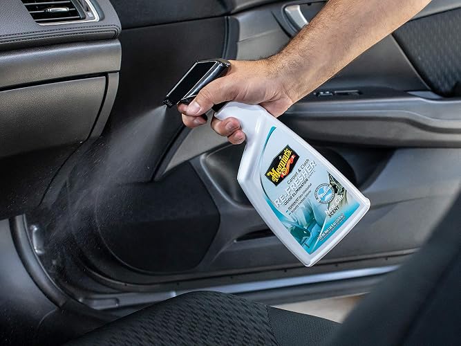 Meguiar's Eliminador de Olores Re-Fresher para Alfombras y Tapicera, 709 ml, Blanco, G180724