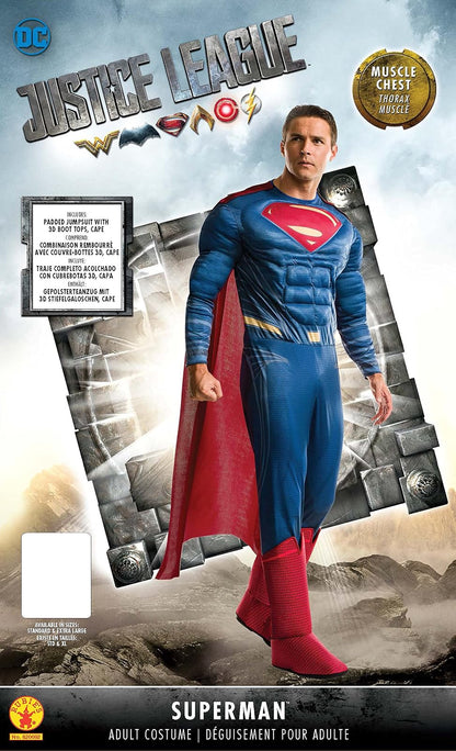 Rubie's - Costume Co. Disfraz de Superman Deluxe para hombre, como se muestra, estándar