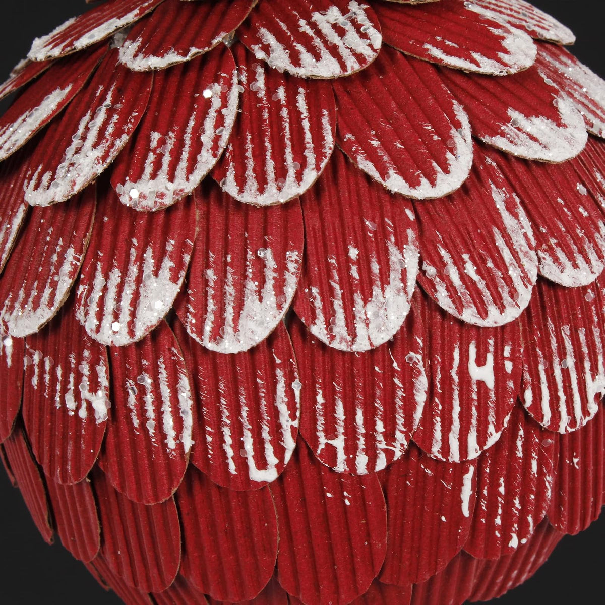 Fantasias Miguel Esfera Nevada con diseño de piña de plástico en Colores metálicos para Arbol de Navidad tamaño de 10 centímetros de diámetro Marca Mylin Paquete con 2 Piezas, 10045-1314-7035