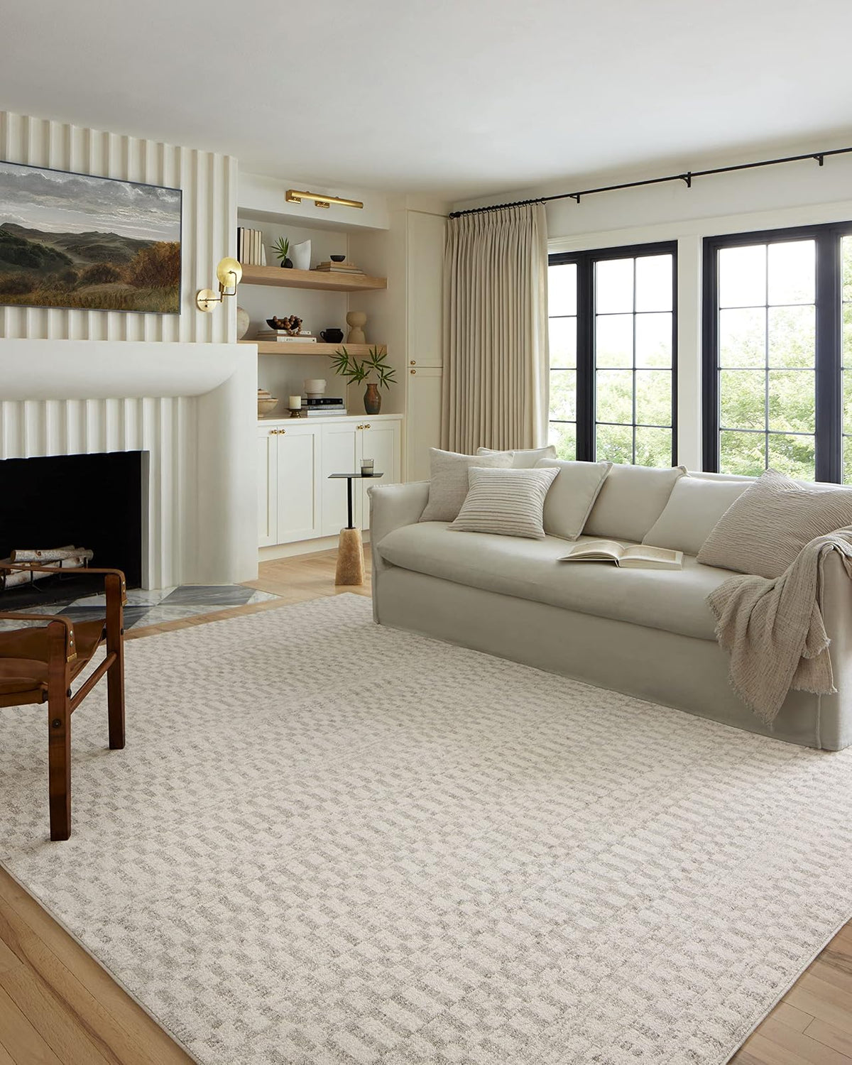 Loloi Tapete Decorativo Kamala, Diseño Marroquí - Rectangular - Ivory - Grey - 3'10" x 2'3" (Rectangular)