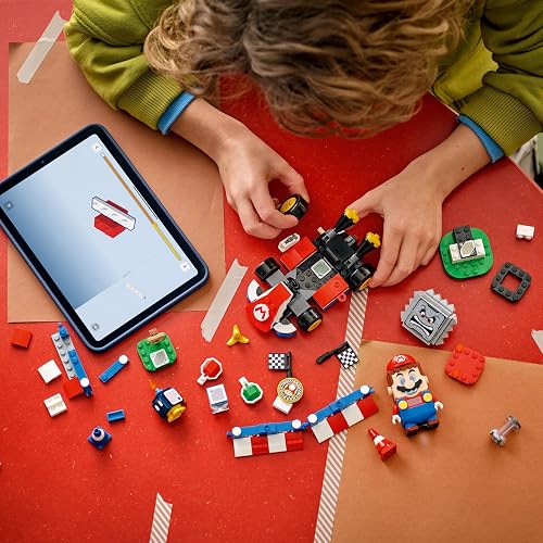 LEGO Super Mario : Mario Kart Mario Interactivo y Kart estándar Juguete, Set de Construcción, Regalo para Niños, Niñas y Cualquier Gamer a Partir de 7 Años 72043