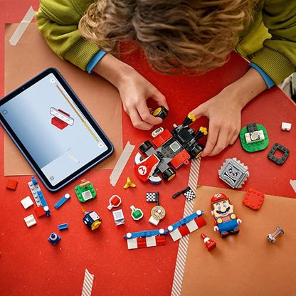 LEGO Super Mario : Mario Kart Mario Interactivo y Kart estándar Juguete, Set de Construcción, Regalo para Niños, Niñas y Cualquier Gamer a Partir de 7 Años 72043