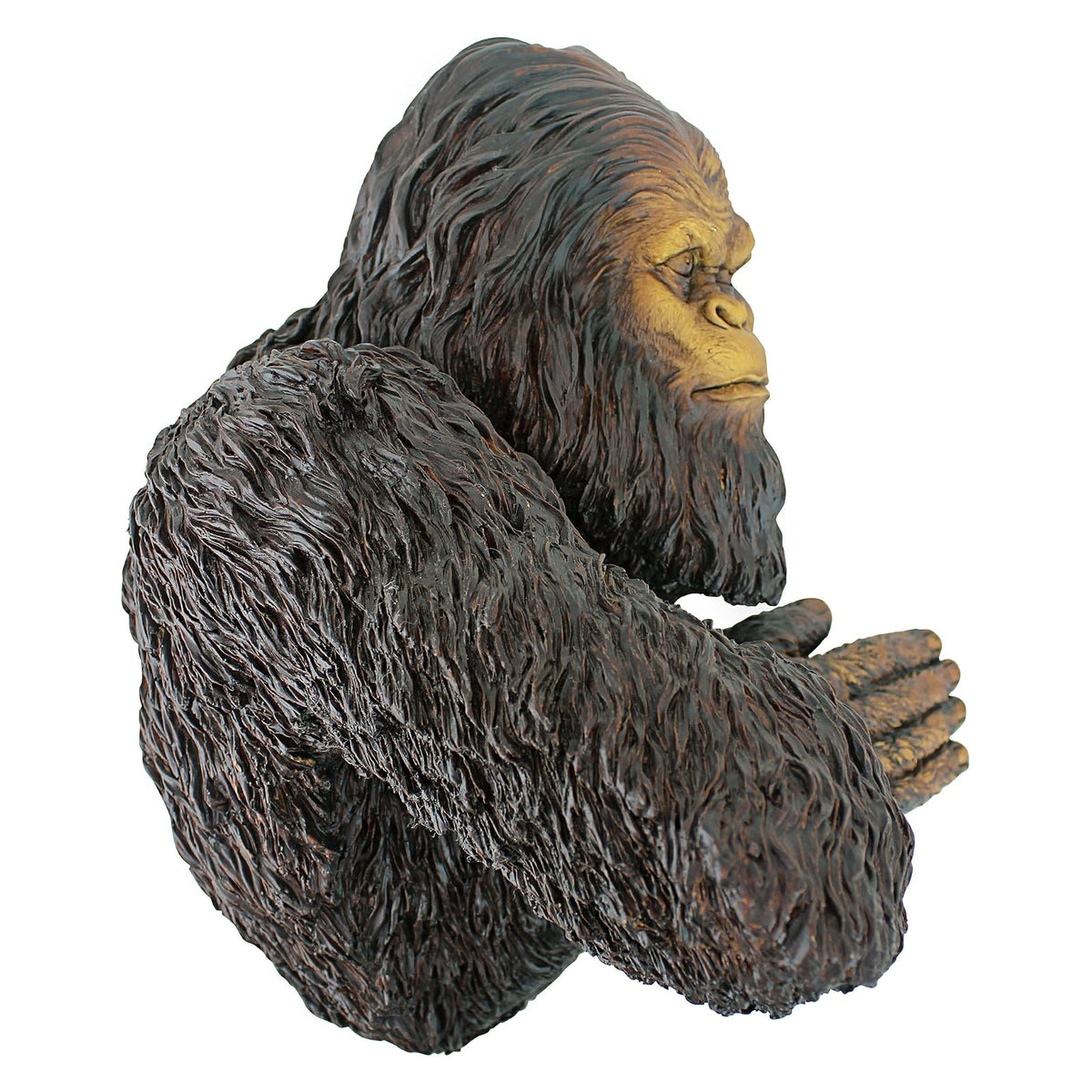 Design Toscano DB583078 Bigfoot The Bashful Yeti Escultura de árbol de jardín para interiores y exteriores, 15 pulgadas de ancho, 12 pulgadas de profundidad, 15 pulgadas de alto, polirresina fundida a