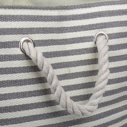 DII, Woven Paper Storage Bin, Collapsible, 17x12x12", Pinstripe Gray