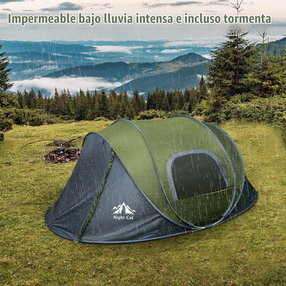 Tienda de campaña emergente para Gatos nocturnos: Tienda de campaña para 2 Personas, Impermeable, instantánea, fácil instalación