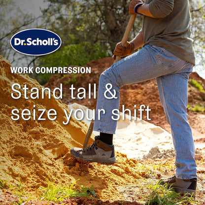 Dr. Scholl's Athletic & Work Compression Over the Calf Socks - 1 & 3 Pairs - Fatigue Relief Calcetín Hombre