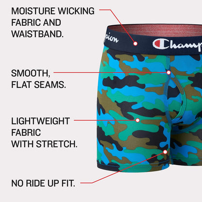 Champion Boys' Underwear, Everyday Active Stretch Boxer Briefs, Assorted 4-Pack
