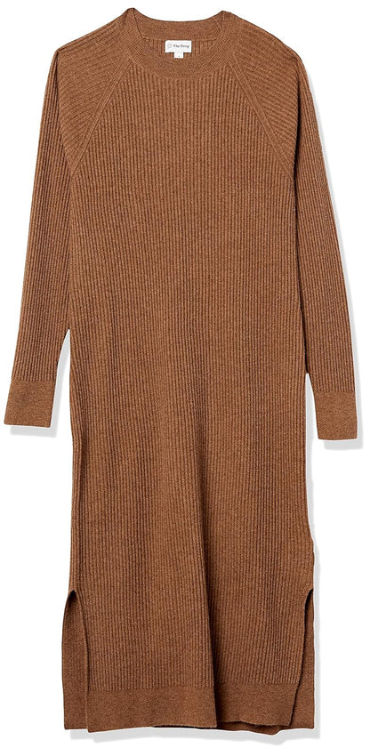 The Drop Mujer Renata Vestido Midi Acanalado Slounge