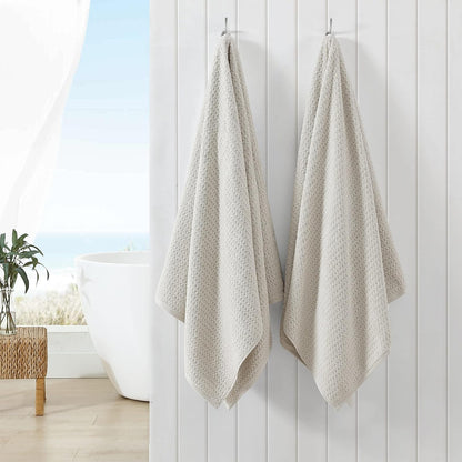 Tommy Bahama - Toallas de baño, Altamente absorbentes y Suaves, Esenciales de baño, Bajas Pelusas, Resistentes a la decoloración, Certificado Oeko-Tex (café Claro del Pacífico Norte, 2 Piezas)