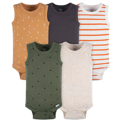 Gerber Paquete de 5 Playeras de Manga Corta para Bebé - 18 Meses - Verde (Green Stars)