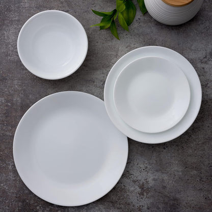 Corelle Vitrelle Juego de 4 Cuencos de 18 oz | Blanco, resistente a chips y grietas, vidrio, alta durabilidad